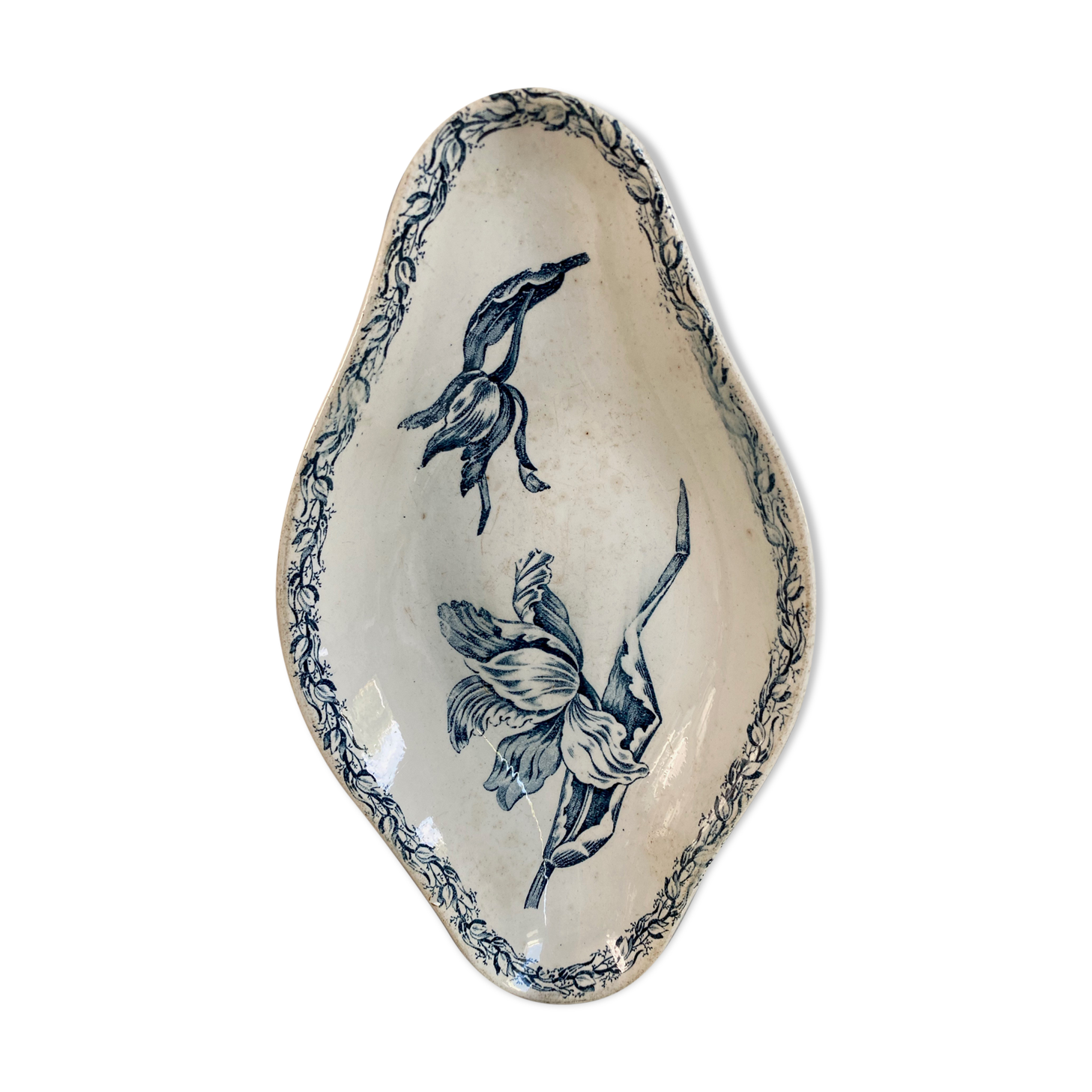 Old earthenware dish kg luneville