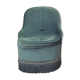 Fauteuil crapaud enfant en velours, assise coffre