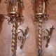 Pair of wrought iron torches