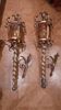Pair of wrought iron torches