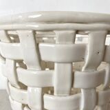 Woven ceramic pot cover