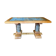 Vintage coffee table in solid oak and slate – Press screw base