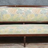 Restoration period bench in mahogany from the 19th century