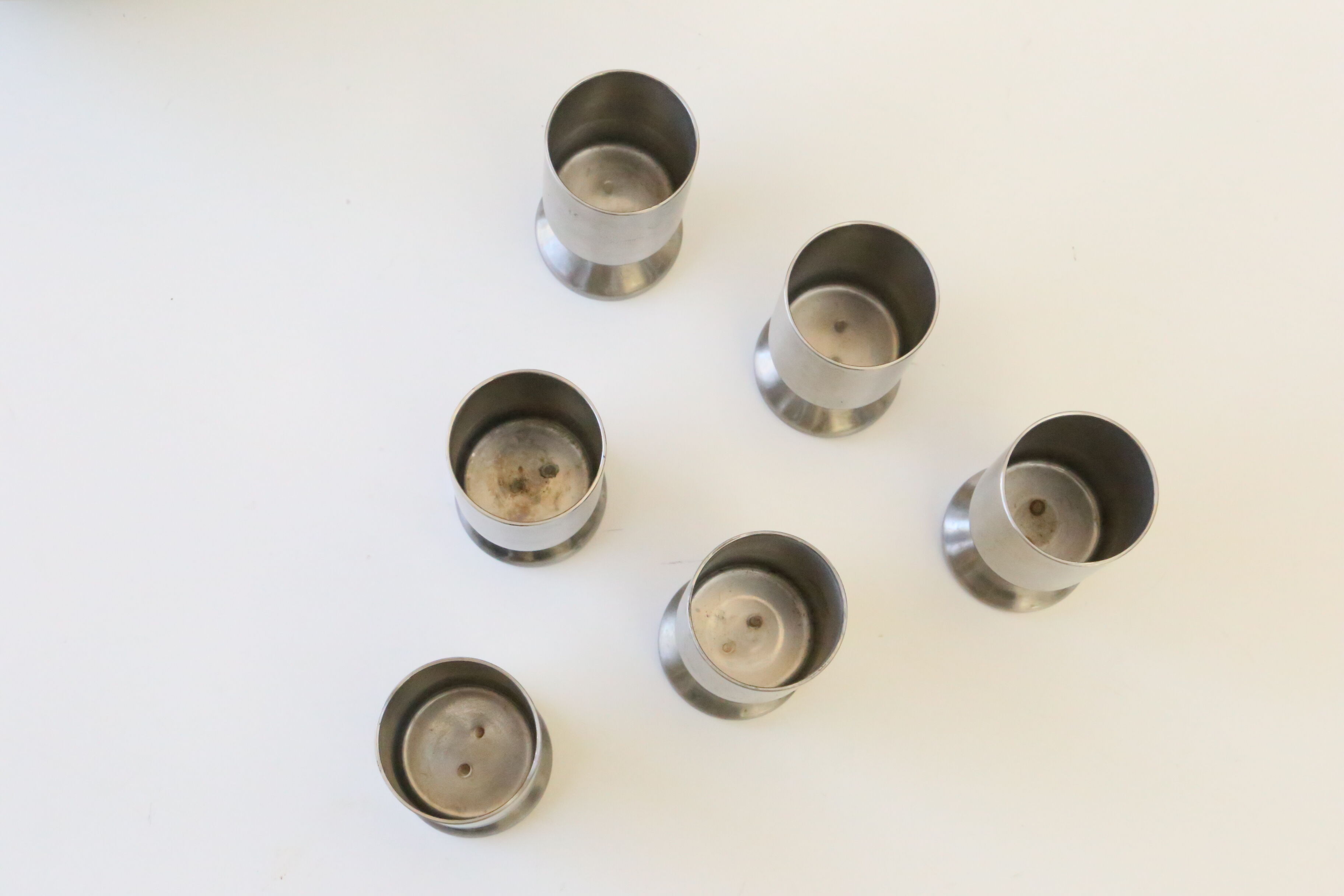 X6 stainless steel liqueur glasses