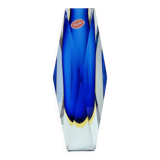 Mid Century Sommerso Murano Glass Vase By F. Poli For A. Mandruzzato, 1970s