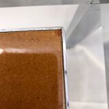 Metal and ceramic earthenware coffee table