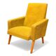 Vintage 60s armchair in cumin yellow terry fabric