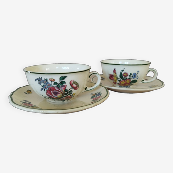 Old earthenware cups Villeroy & Boch 1562 Old Strasbourg