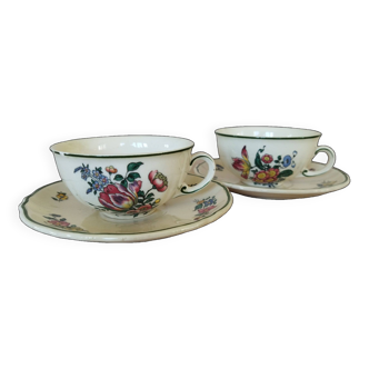 Tasses anciennes en faïence Villeroy & Boch 1562 Vieux Strasbourg