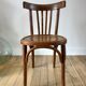 Pair of Baumann curved wood bistro chairs early twentieth century