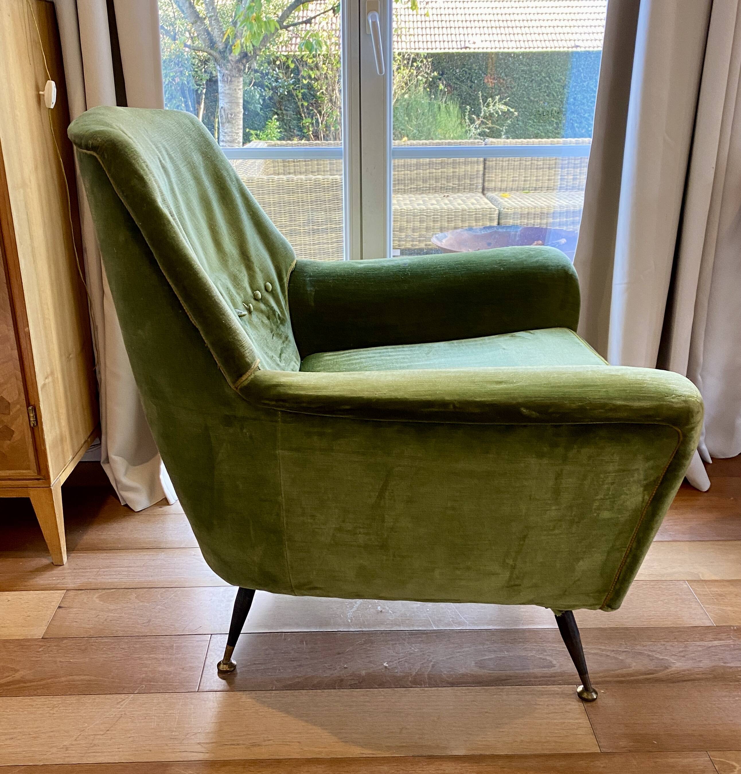 Suite de 2 fauteuils de style Gio Ponti - Suite de 2 fauteuils de style Gio Ponti