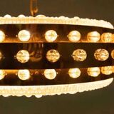 Midmod glass and brass suspension, Orrefors Sweden