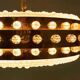 Midmod glass and brass suspension, Orrefors Sweden