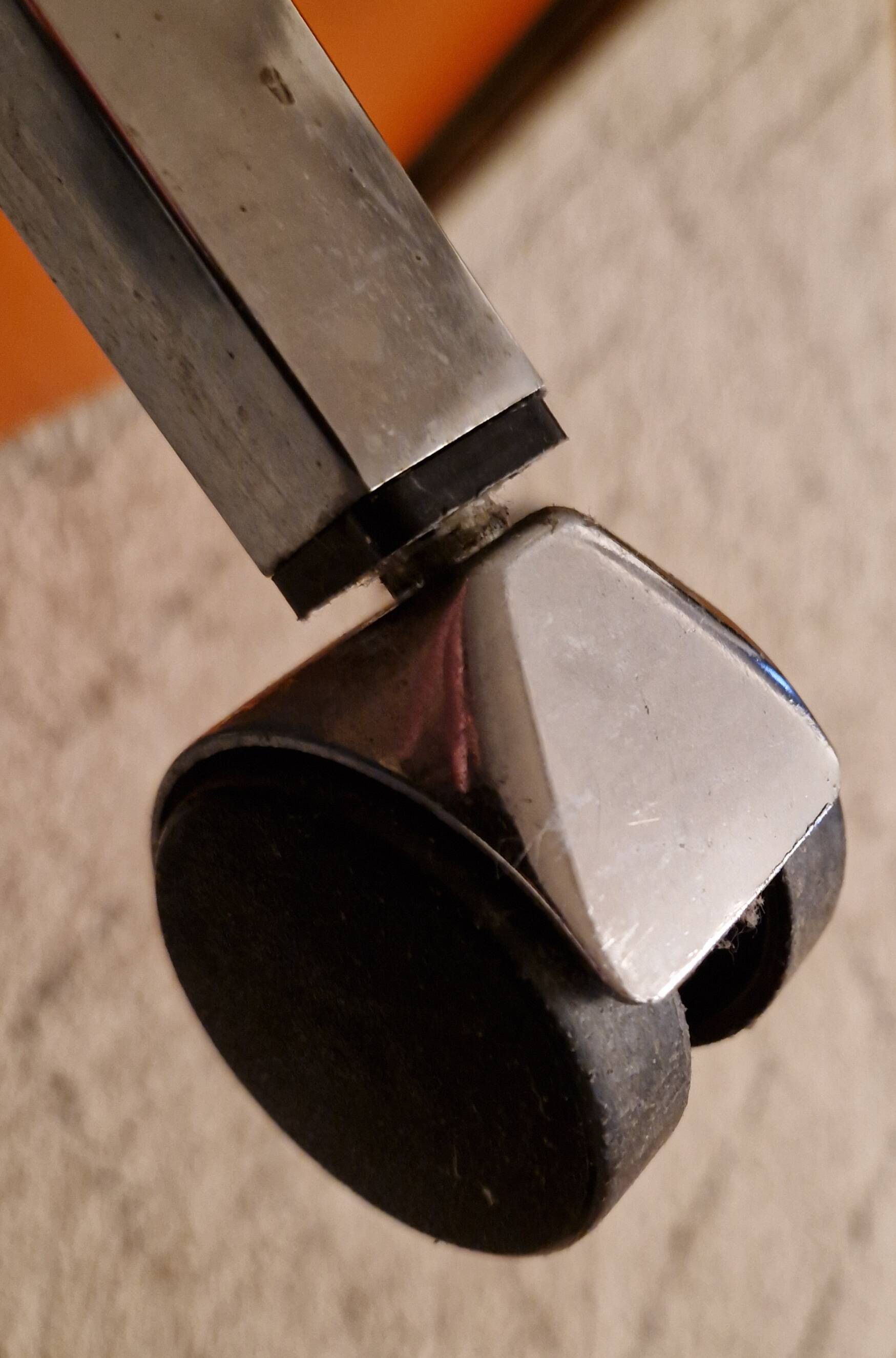 Formica, wood and chrome rolling trolley, 1970s