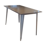 Tolix galvanized feet table, concrete tray