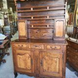 Buffet bahut 2 body walnut cabinet of the XVllll th century