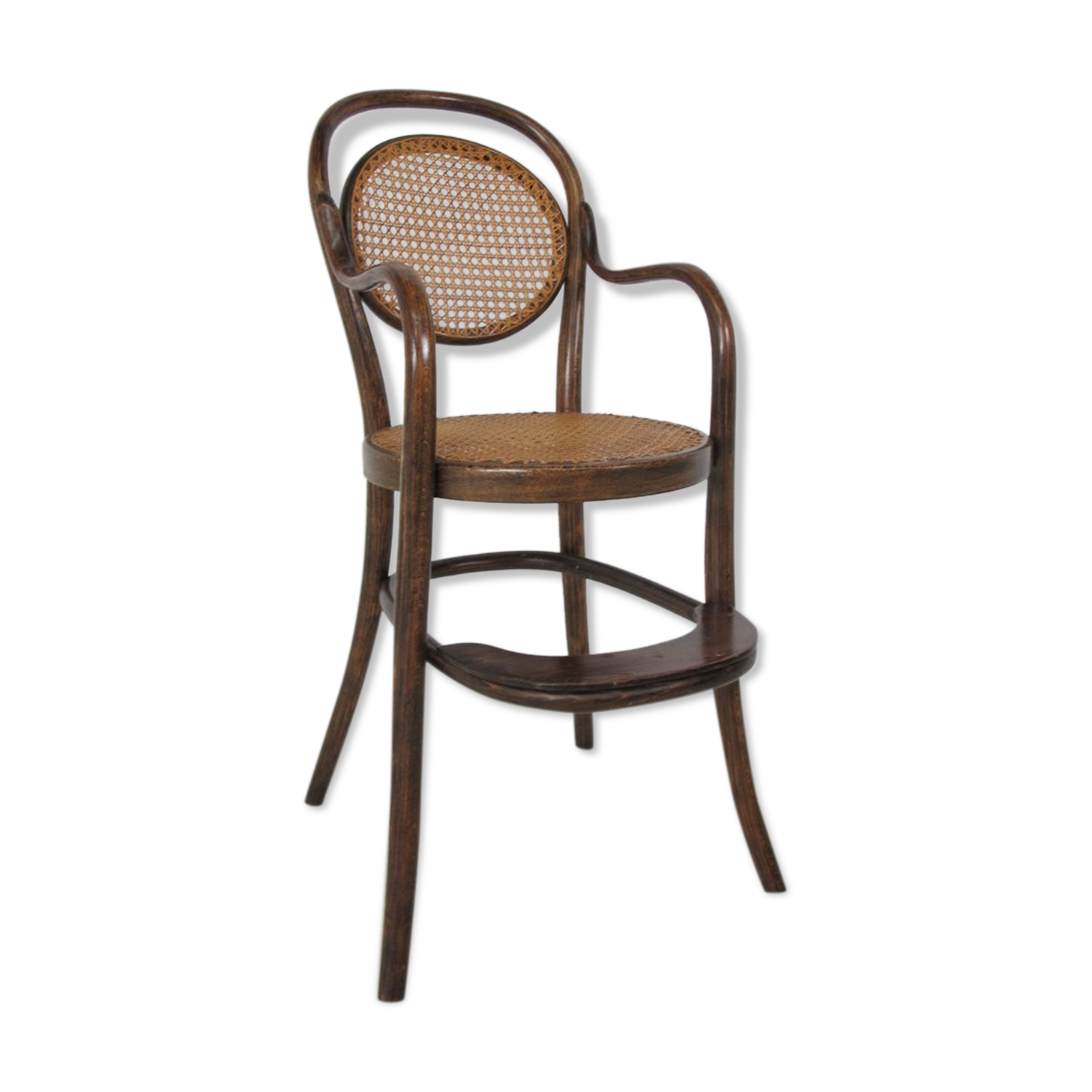 High chair for children in curved wood by Michael Thonet for Thonet