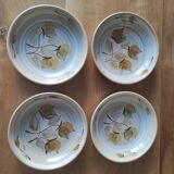 Set of 4 Niderviller stoneware plates