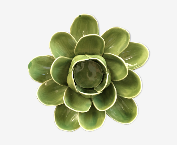 Bougeoir lotus vert