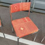 Set of 4 vintage chrome antique chairs