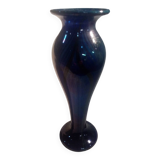 Superb old glass paste vase signed Rick Strini