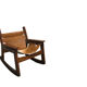 Vintage brazilian cowhide rocking chair, 1950s
