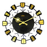 1970s sun-type hanging clock, Konnexa, Germany