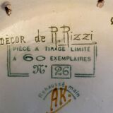 Plat longwy art déco de r rizzi