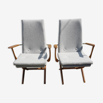 Pair of armchair "relax" Triconfort 60s
