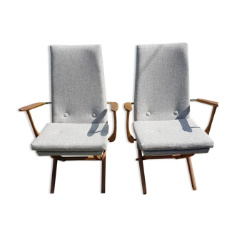 Pair of armchair "relax" Triconfort 60s