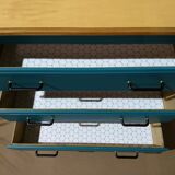 Dresser vintage light oak and blue duck