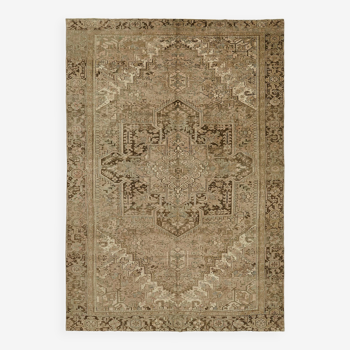 1980s 284 cm x 395 cm beige wool carpet