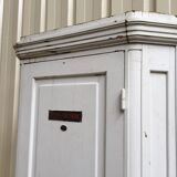 fire post cabinet of the old French bank in oak