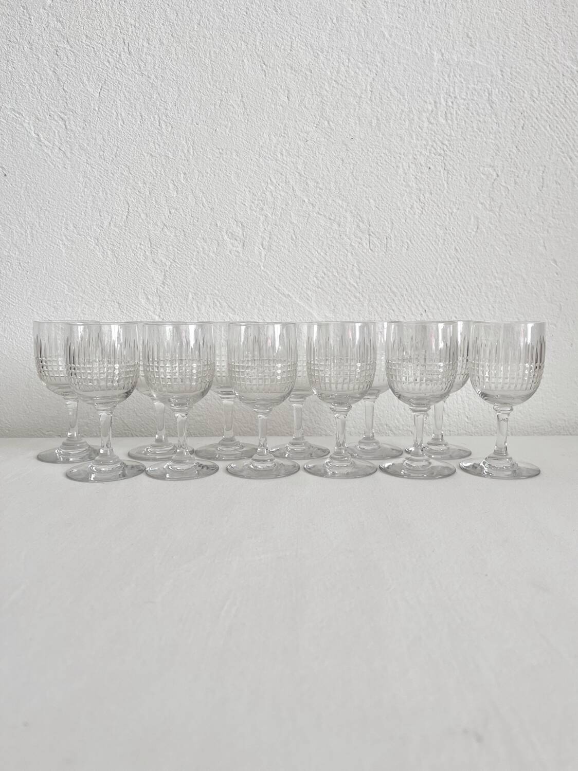 12 Baccarat crystal "Nancy" port wine glasses