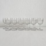 12 Baccarat crystal "Nancy" port wine glasses
