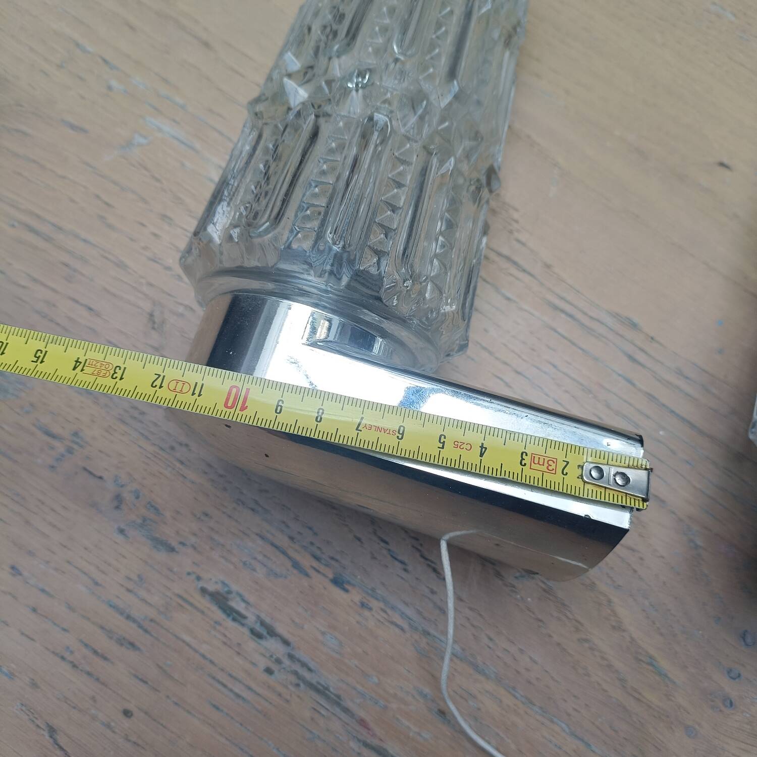 Pair of chrome Space Age wall lights