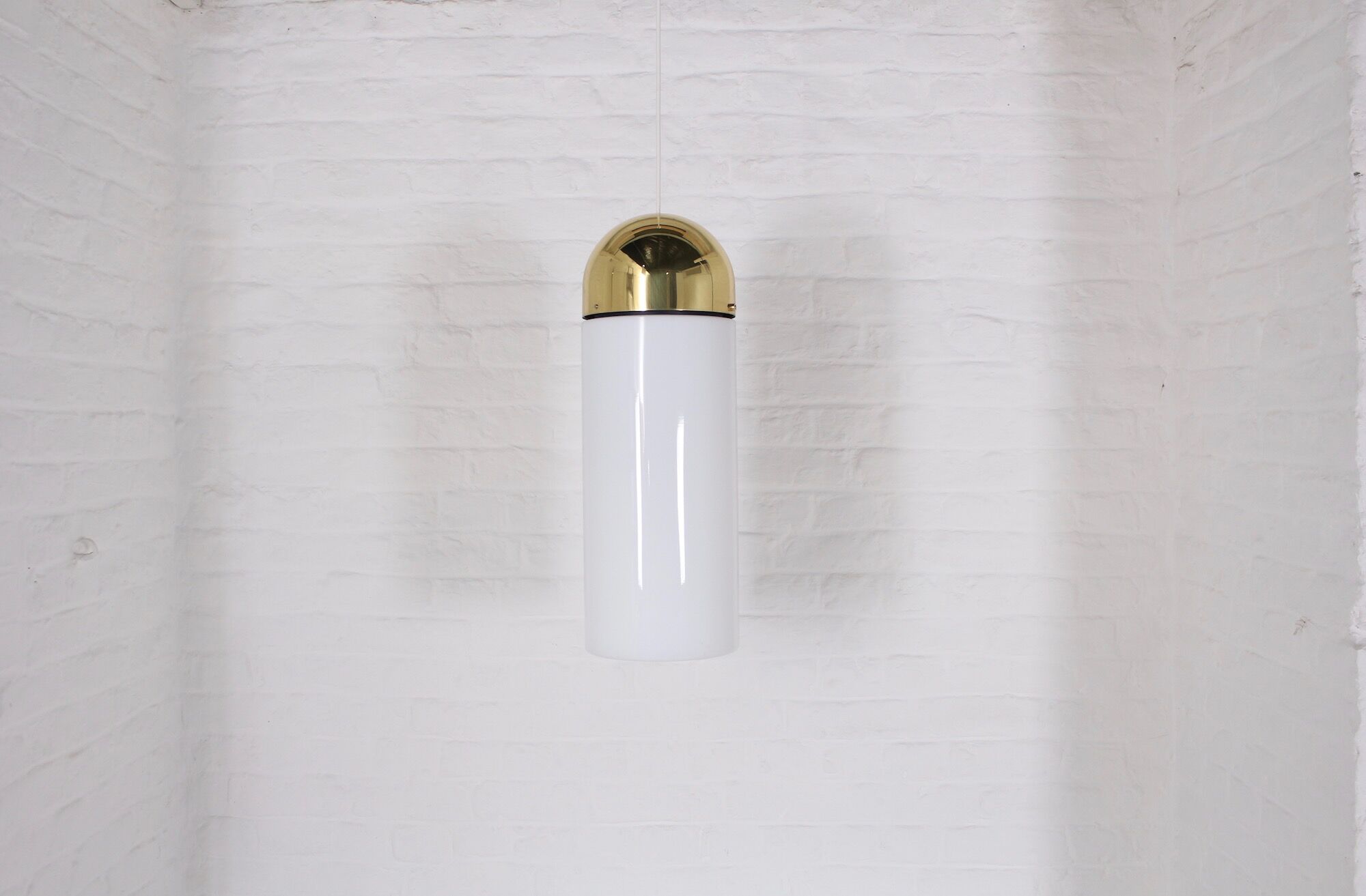 Large brass hanging Limburg glass