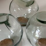 Set of 3 vintage glass candy jars from the 60s and 70s