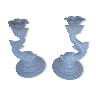 Bougeoirs italien en faience