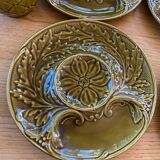 Set of 8 asparagus plates and 2 bowls from Gien