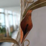 Wrought iron plant mirror Art Deco style, 1960