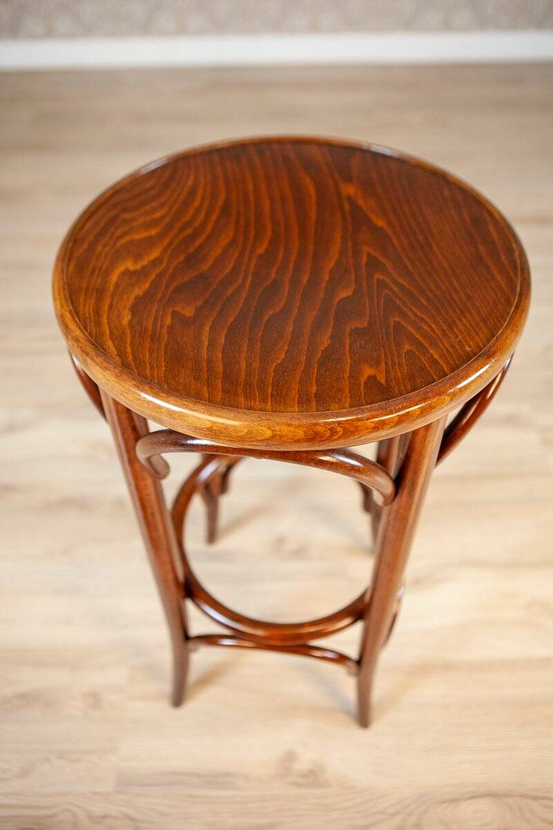 Vintage Bar Stool in Beech, 1980s