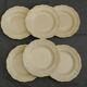 6 assiettes plates en faïence ivoire Digoin Sarreguemines