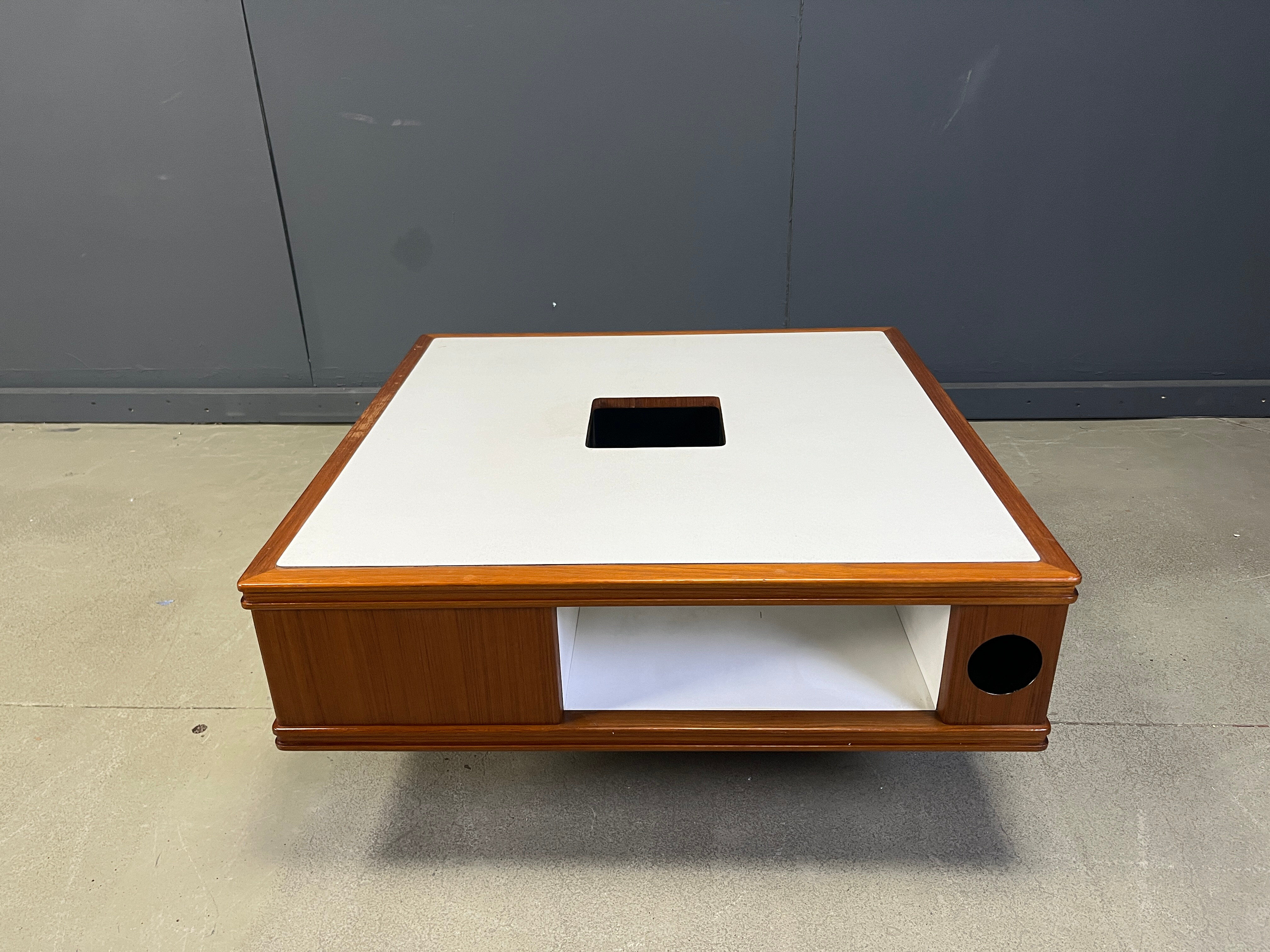 Space age wooden bar coffee table, 1960s