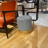 Stool zebra fabric