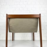 Danish teak side table with magazine rack, 1960s