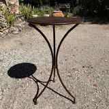 Handcrafted wrought iron pedestal table
