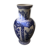 Former vase Delft ceramics white decor blue vintage mill