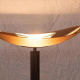 Vintage floor lamp by Artemide in glass, minimalist uplight from the 80s.