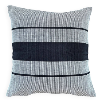 Woven striped cushion